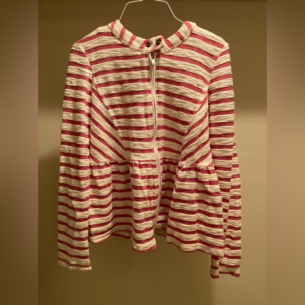 Free People peplum style zip jacket